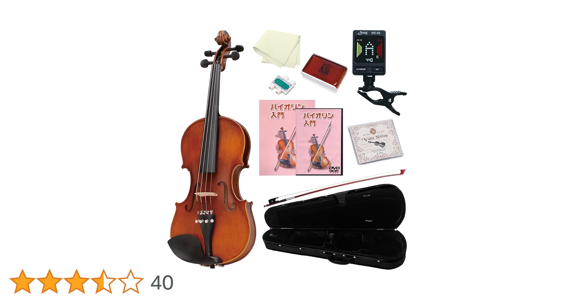 【極美品✨】Hallstatt V-12 4/4 ハルシュタット バイオリン 楽天市場】バイオリン 初心者セット Hallstatt V-12